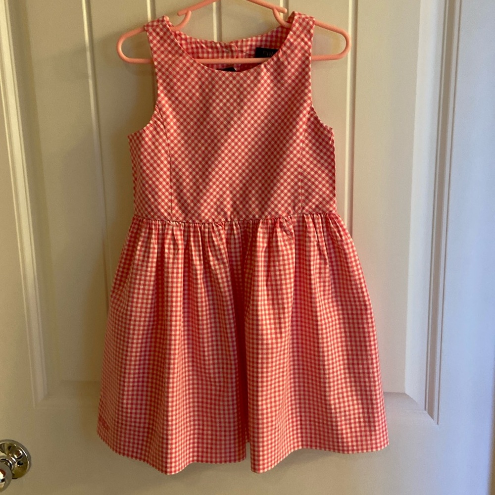 NWT Girls Polo Ralph Lauren Gingham Cotton Poplin Dress, 4